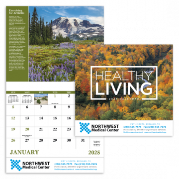 Healthy Living Wall Calendar - Stapled